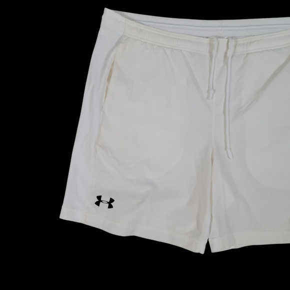 Under Armour Men's Athletic Shorts Beige Color Size Large Waist 36" Inseam 7" - Picture 4 of 6